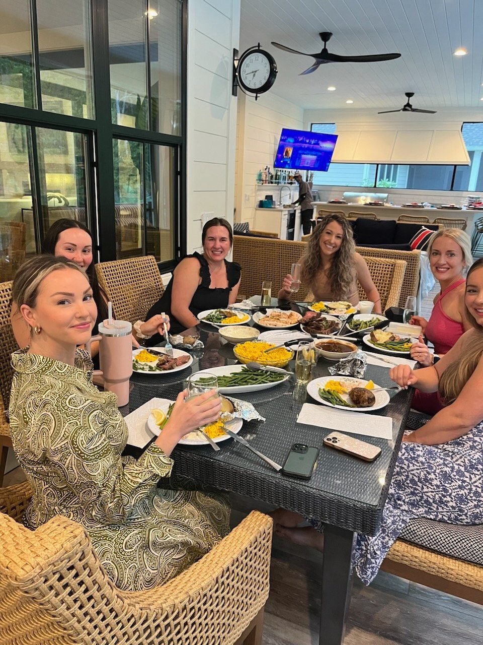 Guests enjoying a catered meal by WSG Services